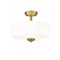Z-Lite Arlington 3 Light Semi Flush Mount, Heritage Brass & Etched White 220SF3-HBR - alternate 1